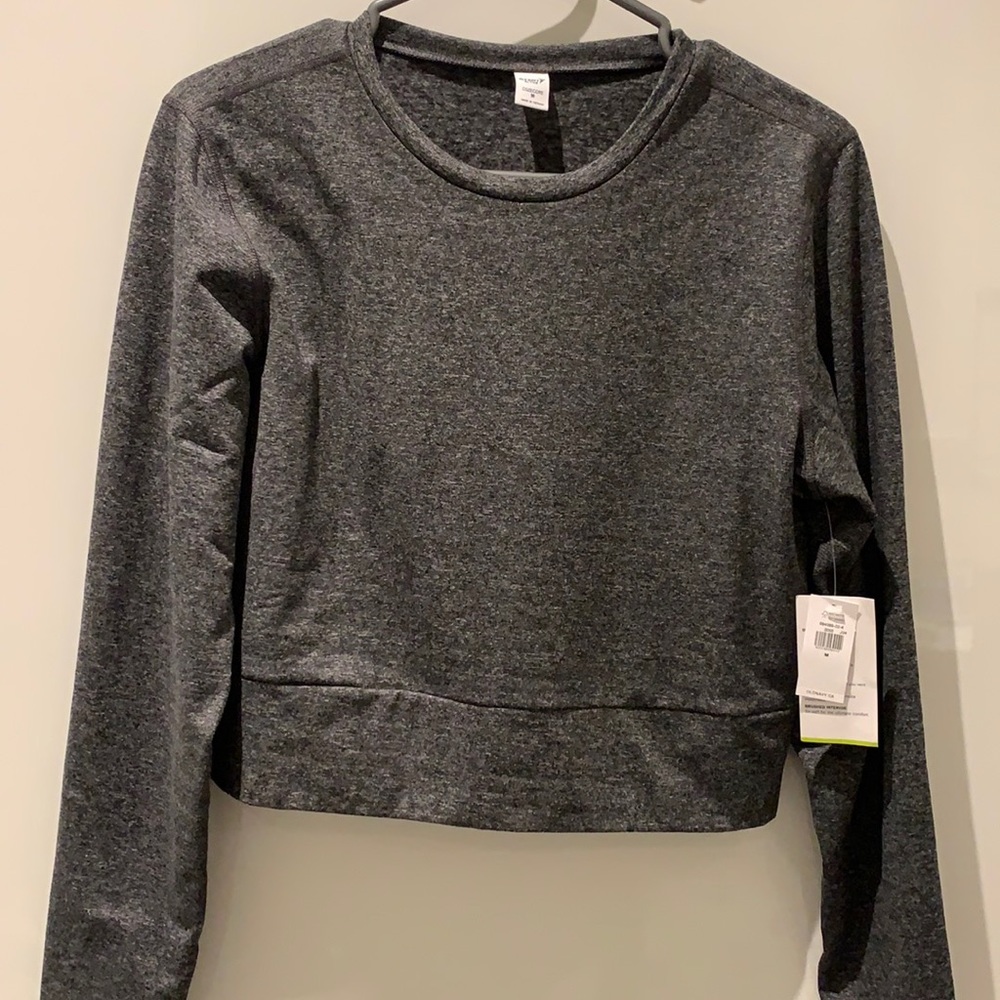 NWT athletic cropped long sleeve